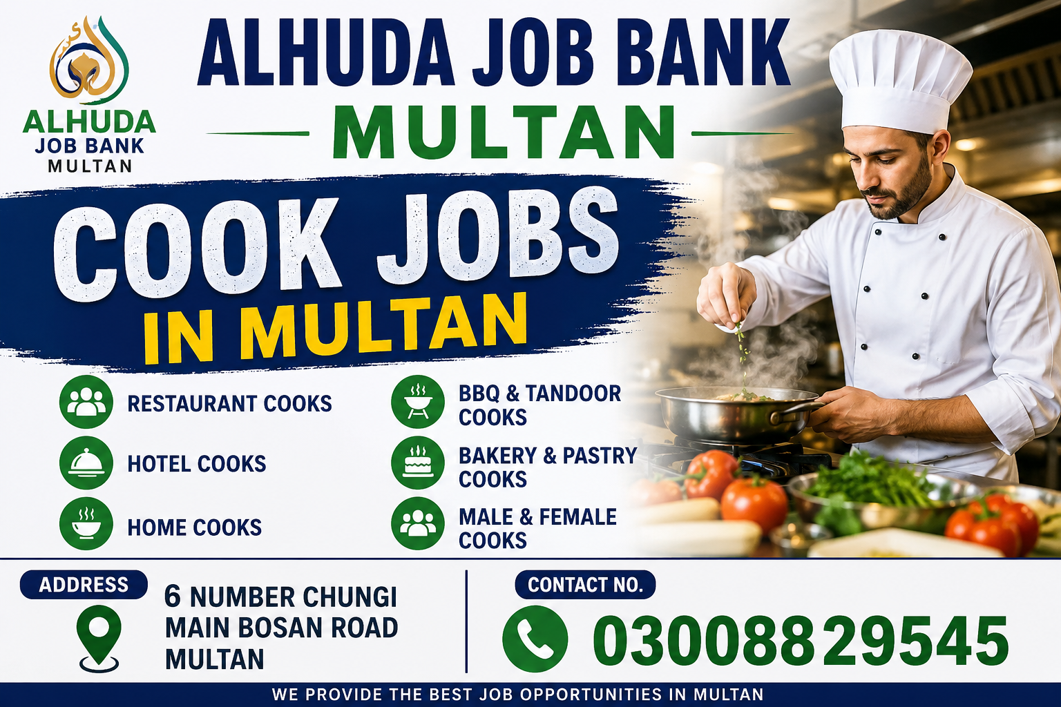 Cook jobs in Multan - Alhuda Job Bank